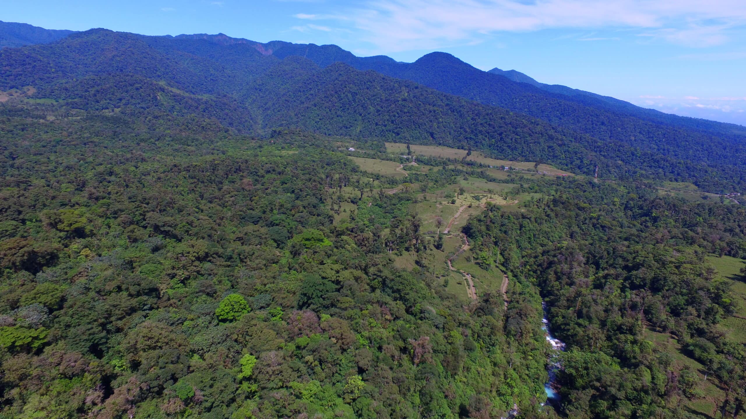 Blue Falls of Costa Rica - Birds eye view